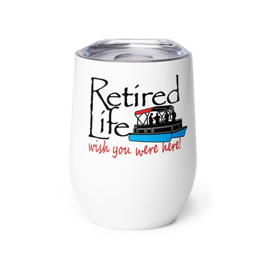 Wine tumbler Pontoon Boat