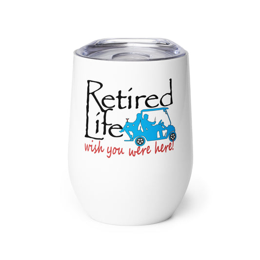 Wine tumbler Golf Cart Couple